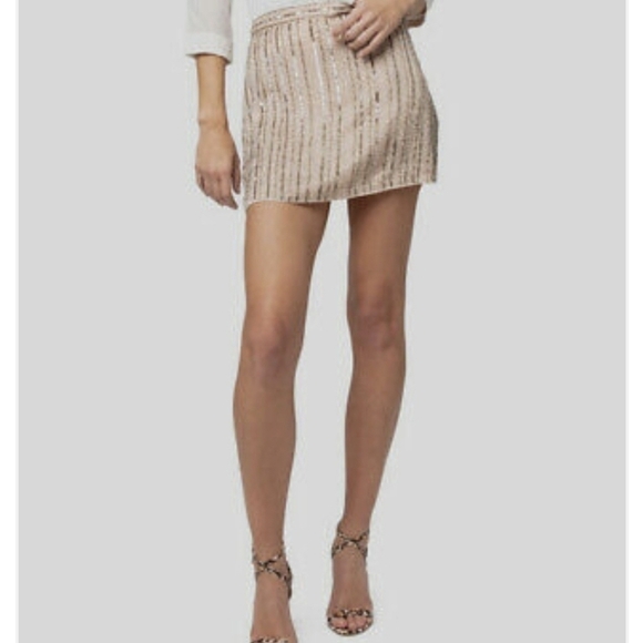 As by DF sequin beaded mini skirt Party - Picture 1 of 8